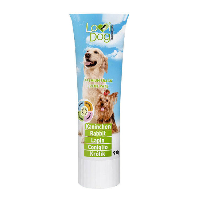 Lovi Dog Snack Cream Pâté Rabbit - pâté for dogs in a tube, with rabbit and vitamins.