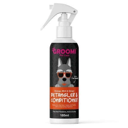 Groomi Detangler & Coat Conditioner - detangling conditioner for fur, with vitamin B5 and aloe vera.