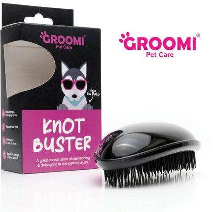 Groomi Knot Buster! Brush - handy brush for detangling fur and removing undercoat.