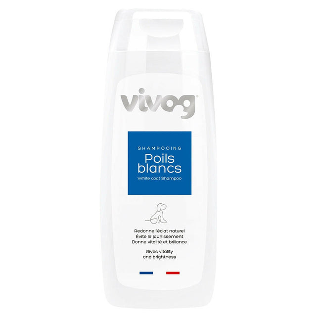 Vivog White Fur Shampoo - shampoo for dogs with white and light fur.