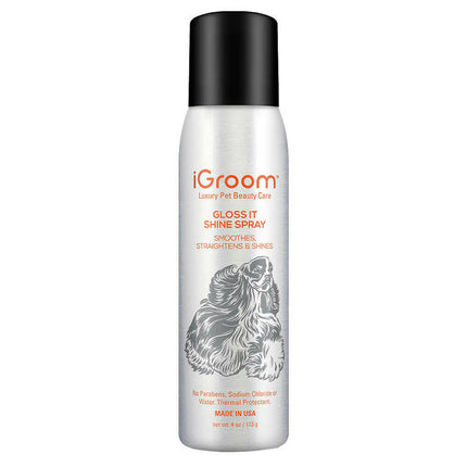 IGroom Straightens & Shines Spray - polishing, smoothing, and straightening spray for dog and cat fur.