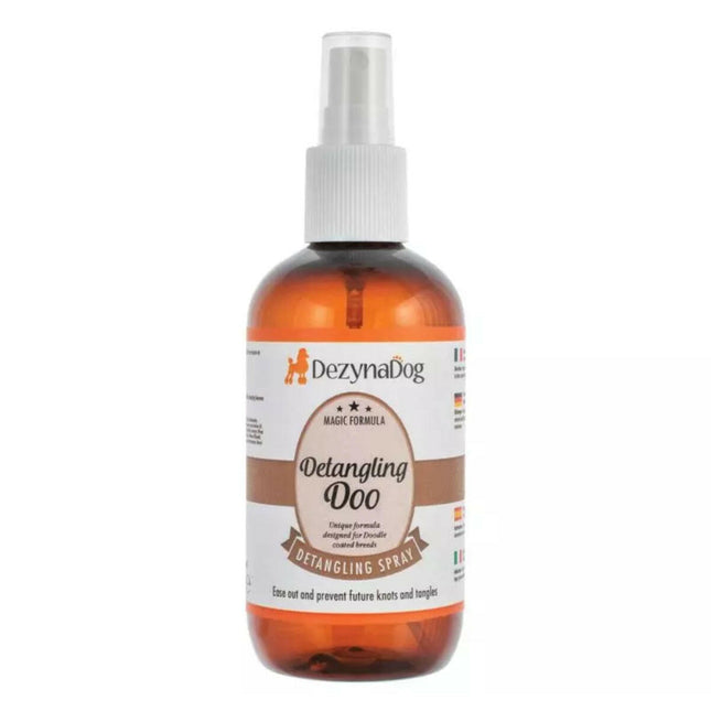 DezynaDog Detangling Doo Spray - lightweight conditioner that makes it easier to comb through curly fur.