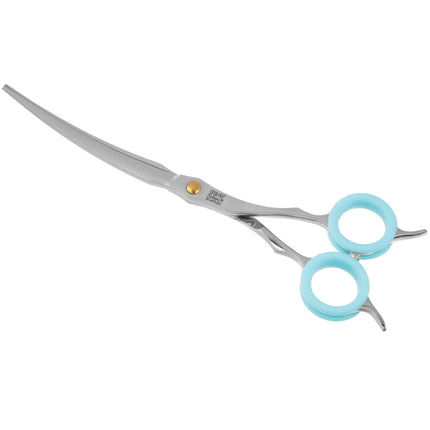P&W Asian Style Scissors Set (Curved & Straight) - professional Asian style grooming scissors set, extra curved + straight scissors +.