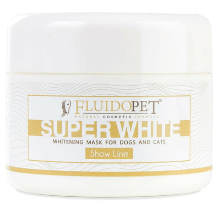 FluidoPet Super Whitening Mask - professional whitening mask for the coats of show dogs and cats.