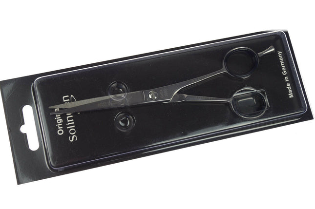 Gotta Solingen Ice Nickel-Plated Straight Scissors (17cm) with Single-Sided Micro-Sanding.