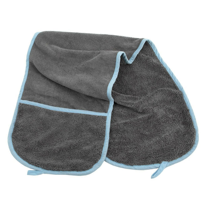 Furrish Microfiber Towel - microfiber towel with hand pockets.
