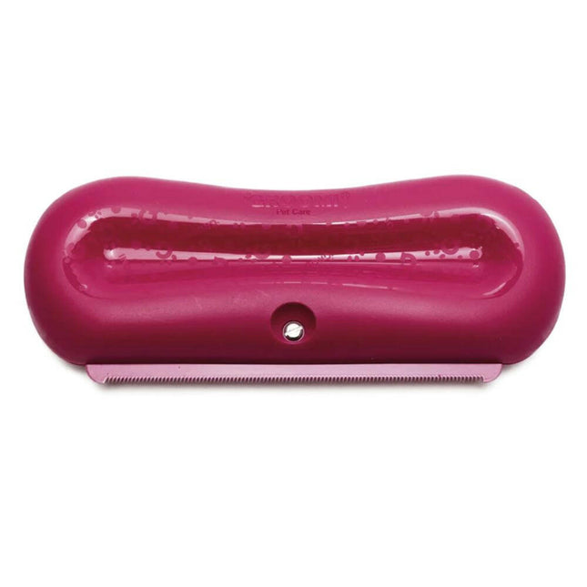 Groomi Deshedding Pink Brush - grooming brush, undercoat remover, pink.