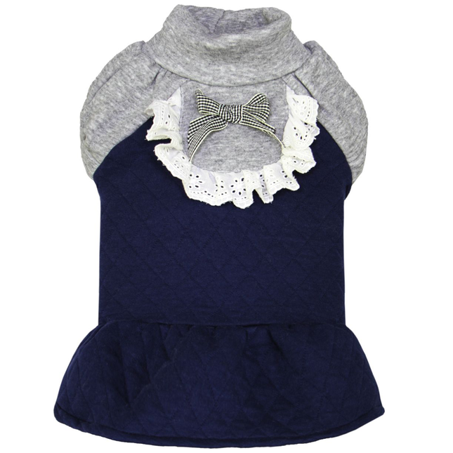 Dobaz dress for dogs, sleeveless, navy blue.