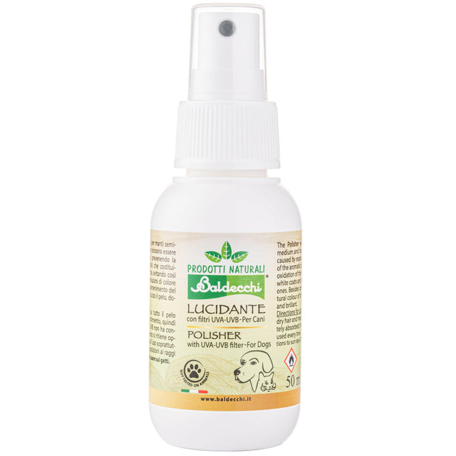 Baldecchi Polisher with UVA/UVB Filters - Shine-Enhancing Coat Conditioner with UV Filters.