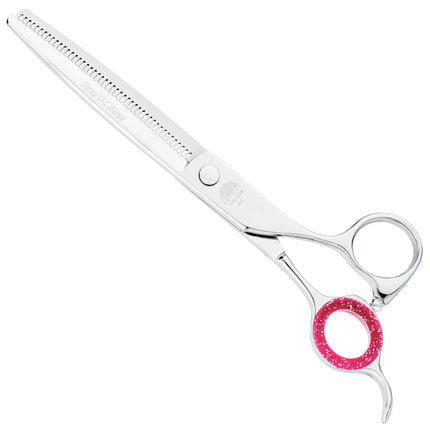 Kenchii Five Star Offset Blenders - one-sided grooming thinning shears, 46 teeth with micro-serration