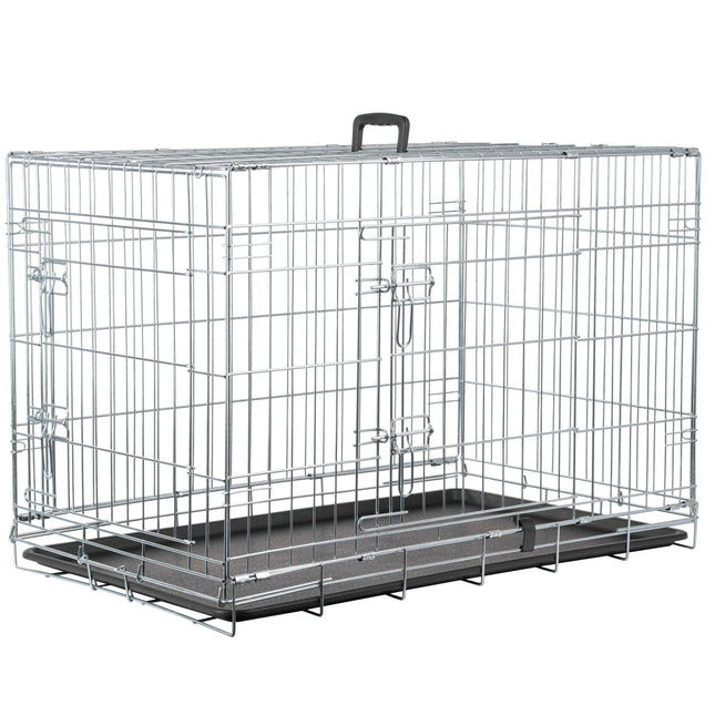 Flamingo Keo - metal dog crate, L:.