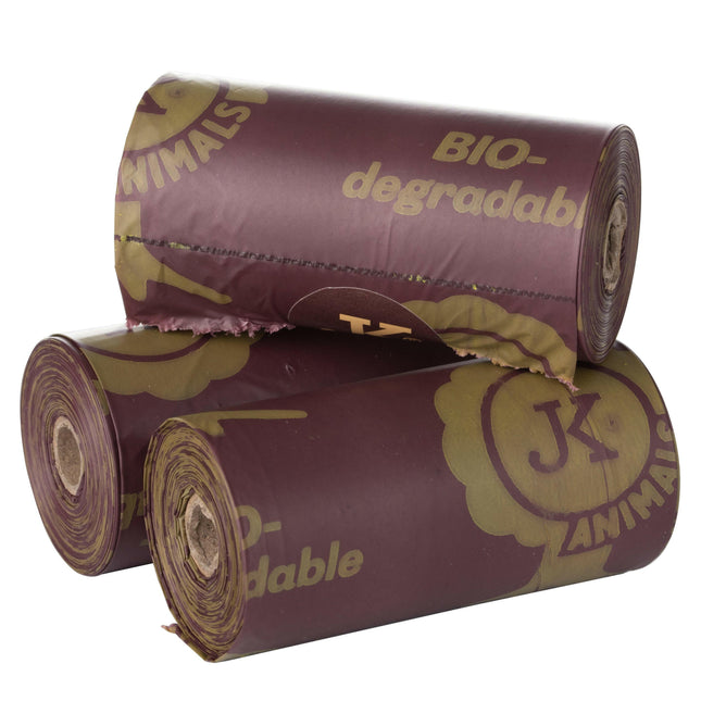 JK Animals BIO - Degradable Poop Bags 1 roll (15 pcs) - Biodegradable Dog Waste Bags.
