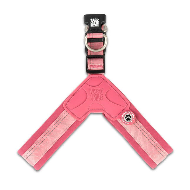 Max&Molly Q - Fit Harness Matrix 2.0 Rose - Lightweight Step-In Harness for Dogs, with QR Identifier, Pastel Pink.