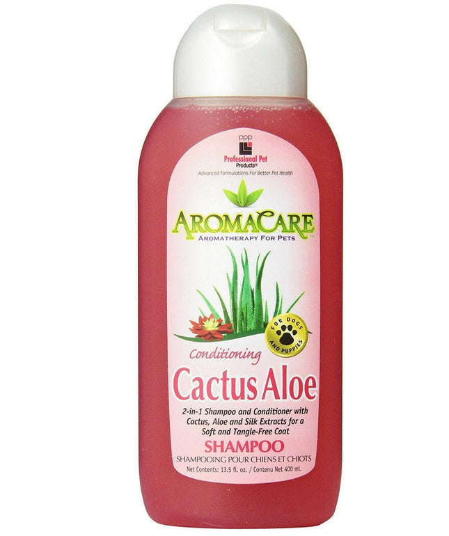 PPP AromaCare Cactus Aloe 2in1 Shampoo - moisturizing cactus shampoo and conditioner for dogs, concentrate 1:32.