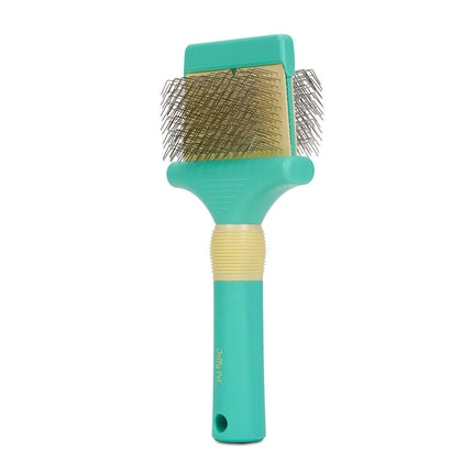 Jelly Pet Double-Sided Flexible Slicker Brush - double-sided, flexible grooming brush for large dogs.