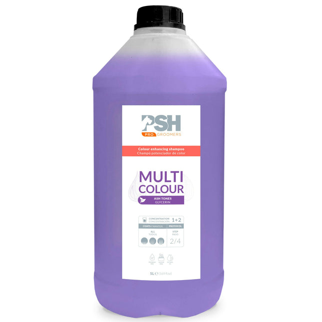 PSH Pro Multi Colour Shampoo - color-enhancing shampoo for dogs and cats, eliminates yellow discoloration, concentrate 1:2.
