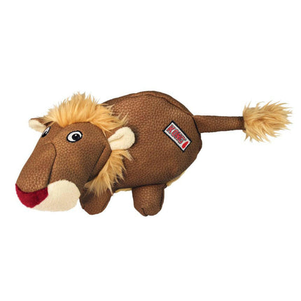 KONG Phatz Lion - eco-leather dog toy, lion with squeaker.