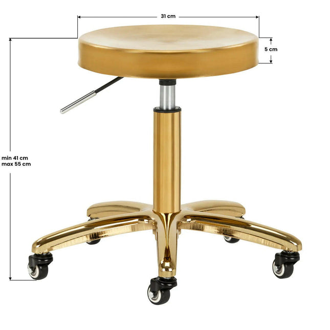 Activ AM - 863 - grooming stool, metal seat, height adjustment.