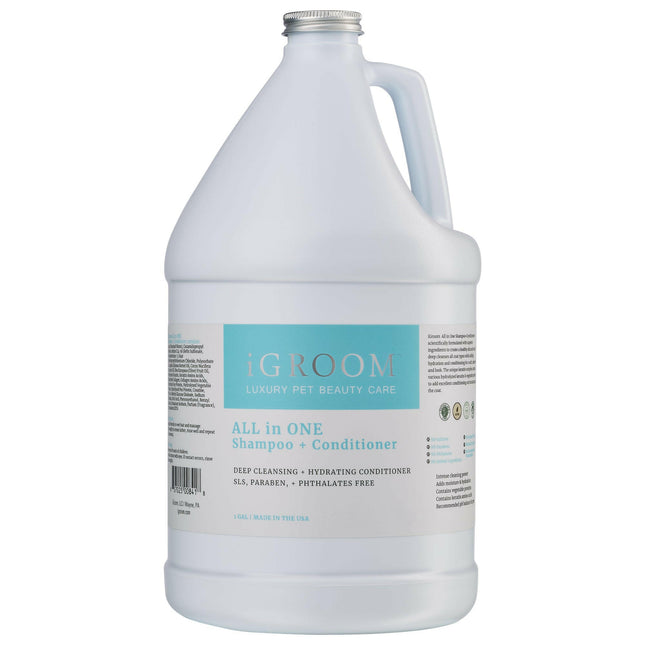 IGroom All in One Shampoo & Conditioner - shampoo and conditioner for dogs and cats, concentrate 1:16.