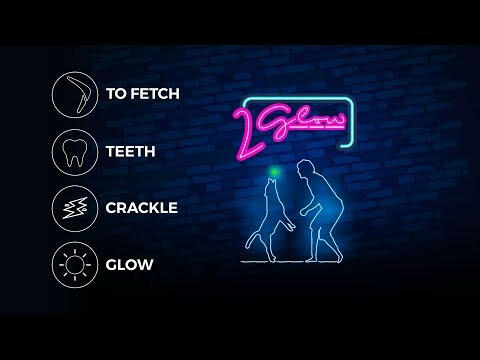 2 Glow of Its Own - glowing toy for dogs, fluorescent squeaky bone.