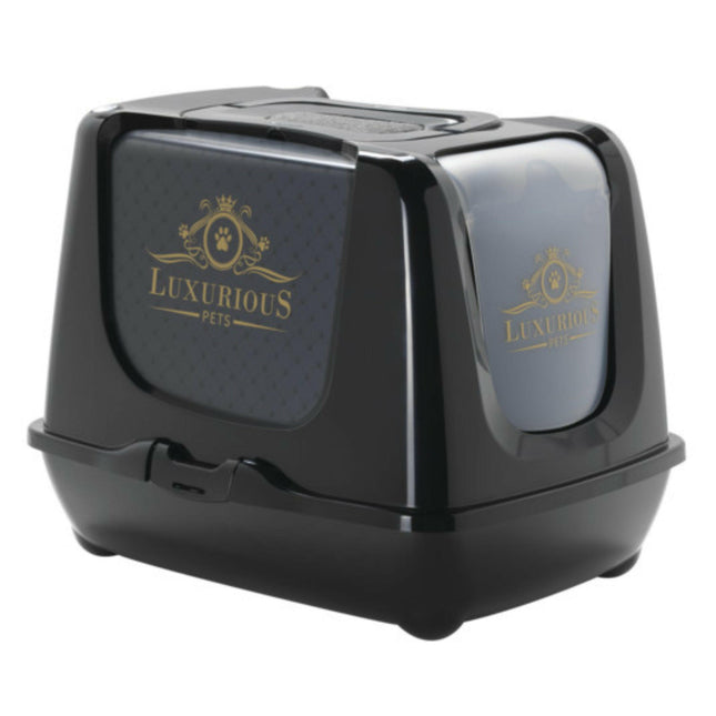 Record Luxurious Closed Litter Box - enclosed litter box for cats, with carbon filter.