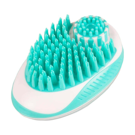 Flamingo Margo Clean & Massage Brush - 2-in-1 silicone brush with shampoo dispenser for washing and massaging your dog.