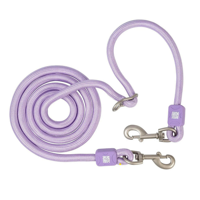 Max&Molly Rope Leash Matrix 2.0 200cm Lavender - adjustable rope leash for dogs, purple.