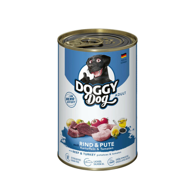 Doggy Dog Beef & Turkey - grain-free wet dog food with beef and turkey.
