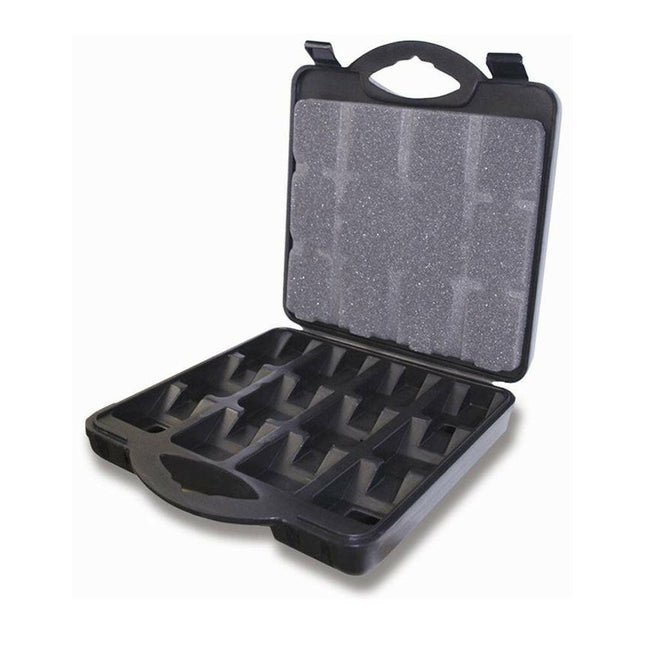 Andis closed case for 12 blades.