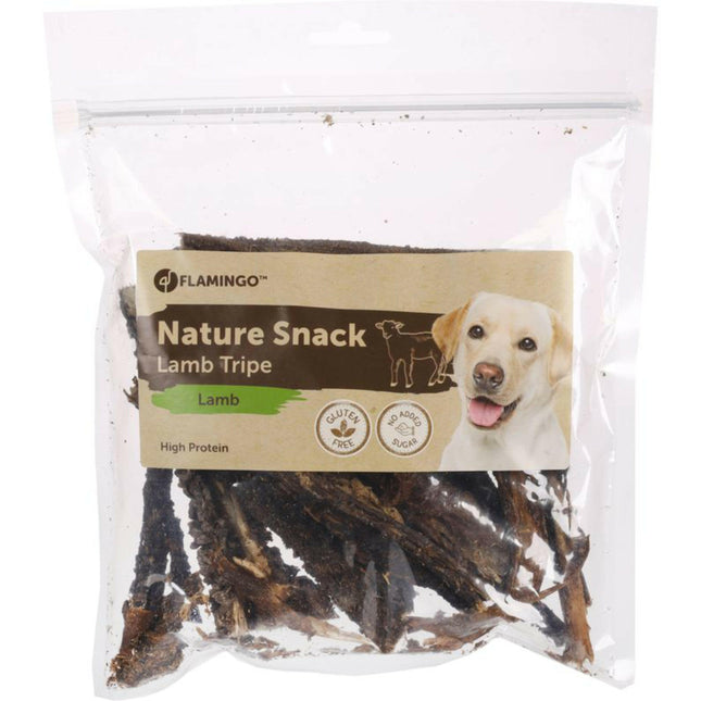 Flamingo Nature Snack Sheep Tripe - natural treats for dogs, sheep tripe chews.