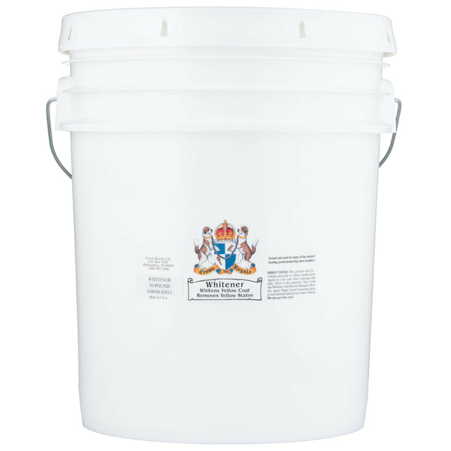 Crown Royale Whitener - whitening powder for yellow stains and discolorations on fur, for dogs, cats, and horses.