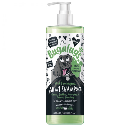 Bugalugs All in 1 Shampoo - dog shampoo with conditioner, reduces shedding, concentrate 1:10
