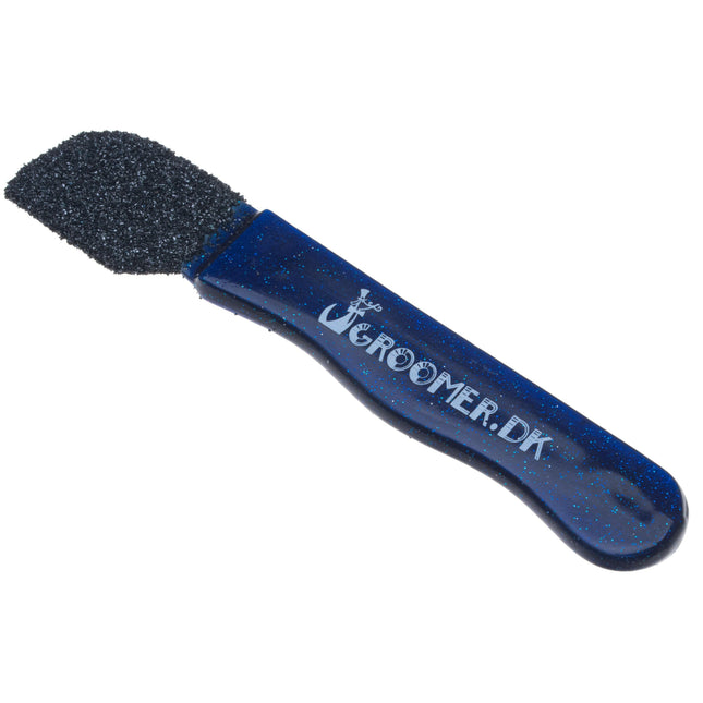 Groomer.dk Diamond Edition Stripping Knife Shorty - wide stripping knife, coated with a rough surface.