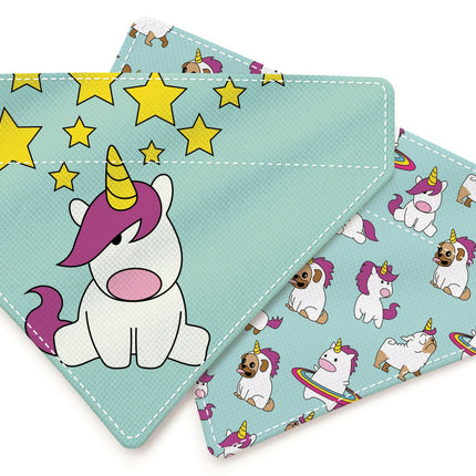 Max & Molly Reversible Bandana Unicorn - double-sided bandana for dogs.