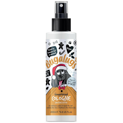 Bugalugs Gingerbread Cologne Christmas Edition - scented spray for dogs, with the fragrance of holiday gingerbread.