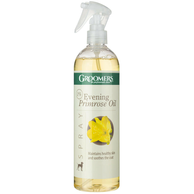 Groomers Coat Conditioner Spray with EPO - Express Softening and Moisturizing Conditioner for Fur, Soothes Irritations, with Evening Primrose Oil.
