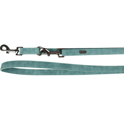 Flamingo Training Leash Delu Green - detachable dog leash made of eco-leather, green.