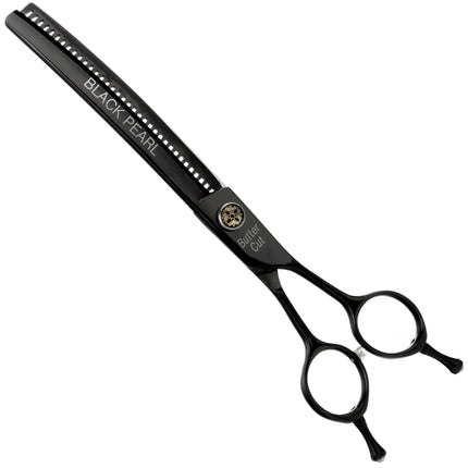 Geib Black Pearl 7.5 Curved Chunker - 7.5 curved thinning shears made of cobalt steel, 35 teeth.