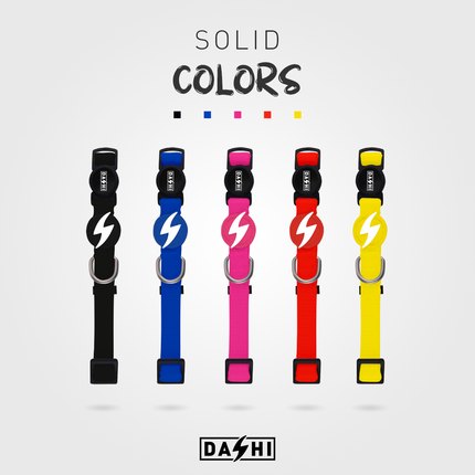 Dashi Solid Collar - yellow nylon dog collar.