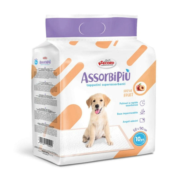 AssorbiPiu Fresh Fruits Puppy Pads - training pads for puppies, with adhesive strips, fruit-scented - 10 pieces.