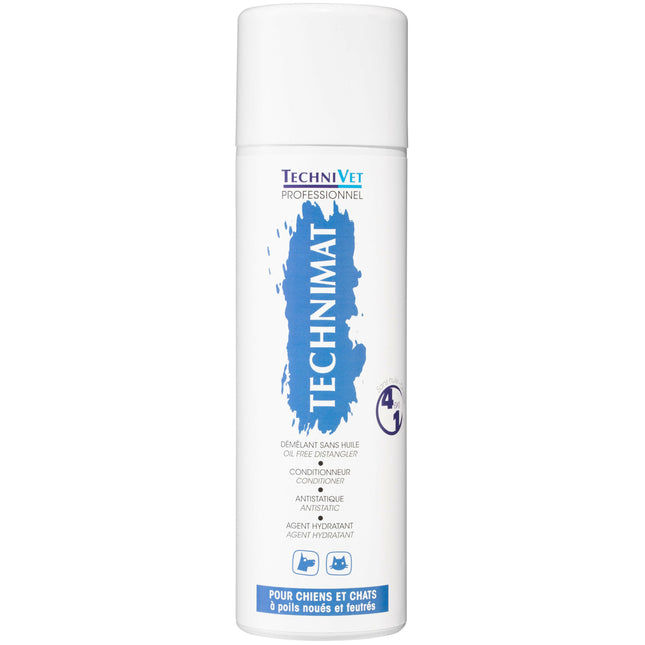 Technivet Technimat Detangler - anti-static conditioner that facilitates the detangling of dog and cat fur.