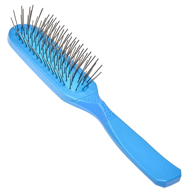 Madan Oblong Pin Brush - professional, elongated brush with an ergonomic handle and metal pins.