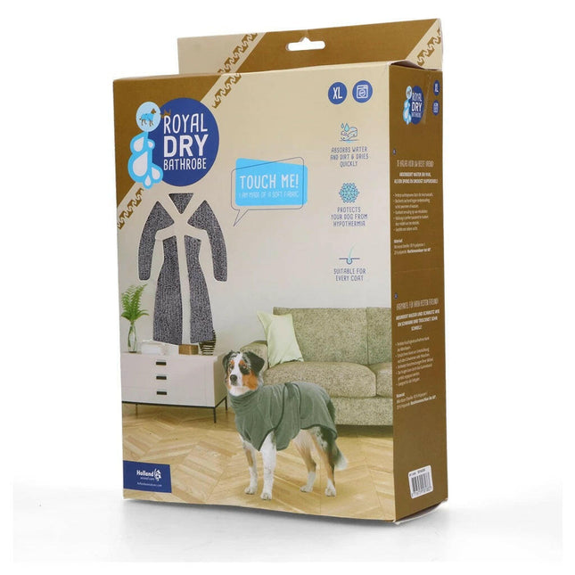 Royal Dry Bathrobe for Dogs - Absorbent Microfiber Bathrobe for Dogs.