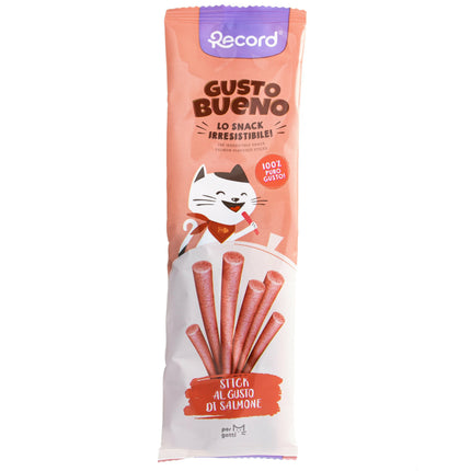 Record Gusto Bueno Flavored Sticks - treats for cats, salmon-flavored sticks.