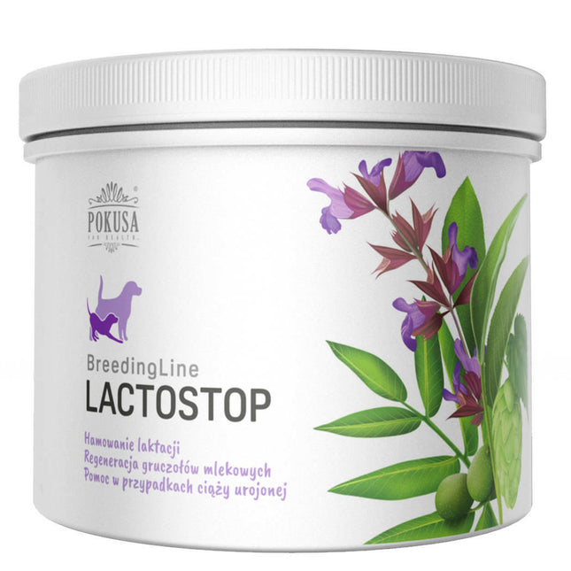 Pokusa BreedingLine LactoStop - natural herbal preparation that suppresses lactation in bitches and regenerates mammary glands..