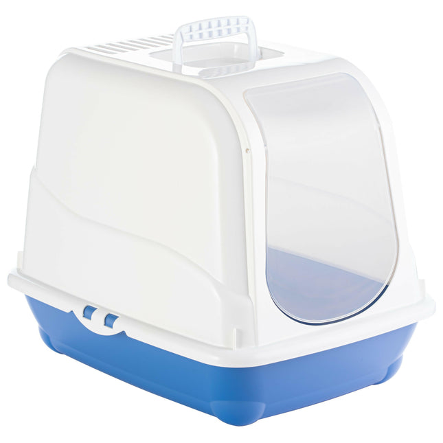 Record Oliver Cat Litter Box - enclosed litter box for cats, with a flap and filter.