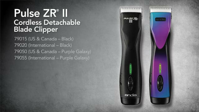 Andis Pulse ZR II Galaxy - professional cordless clipper, 5-speed with batteries and CeramicEdge blade (1.5mm).