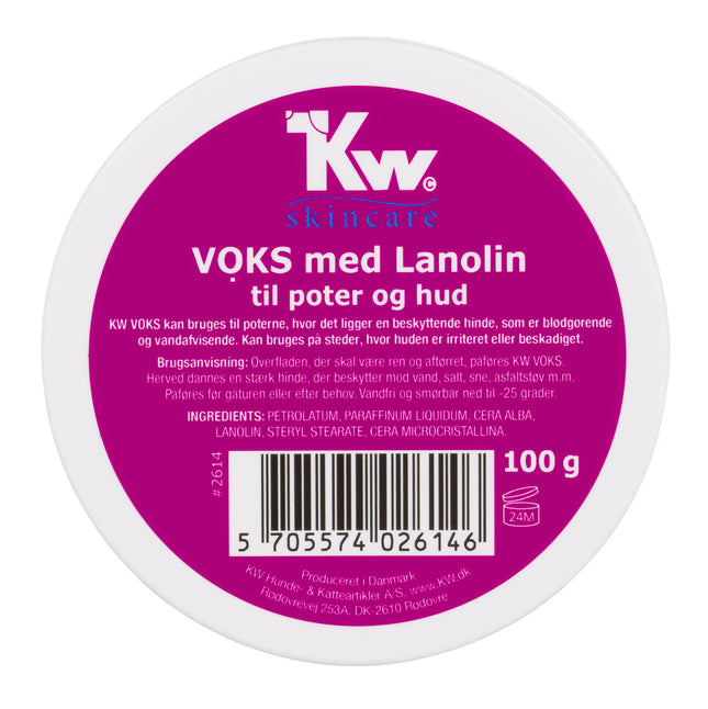 KW Paw & Skin Wax - regenerating and protective wax for dog skin and paws, with lanolin
