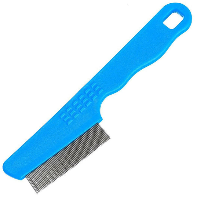 Groom Professional Flea Comb - Double-sided comb for removing fleas and eggs.