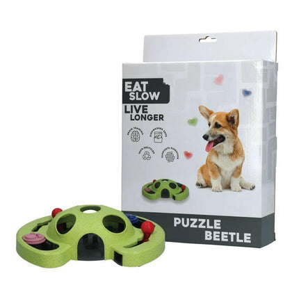 Eat Slow Live Longer Puzzle Beetle - intelligence toy for dogs, beetle.